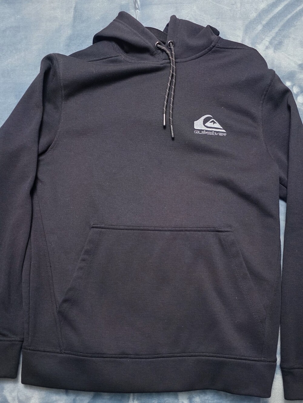 Quicksilver Mens Medium Classic Black Pullover Hoodie